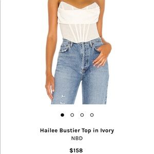 Revolve Hailee Bustier Top in Ivory